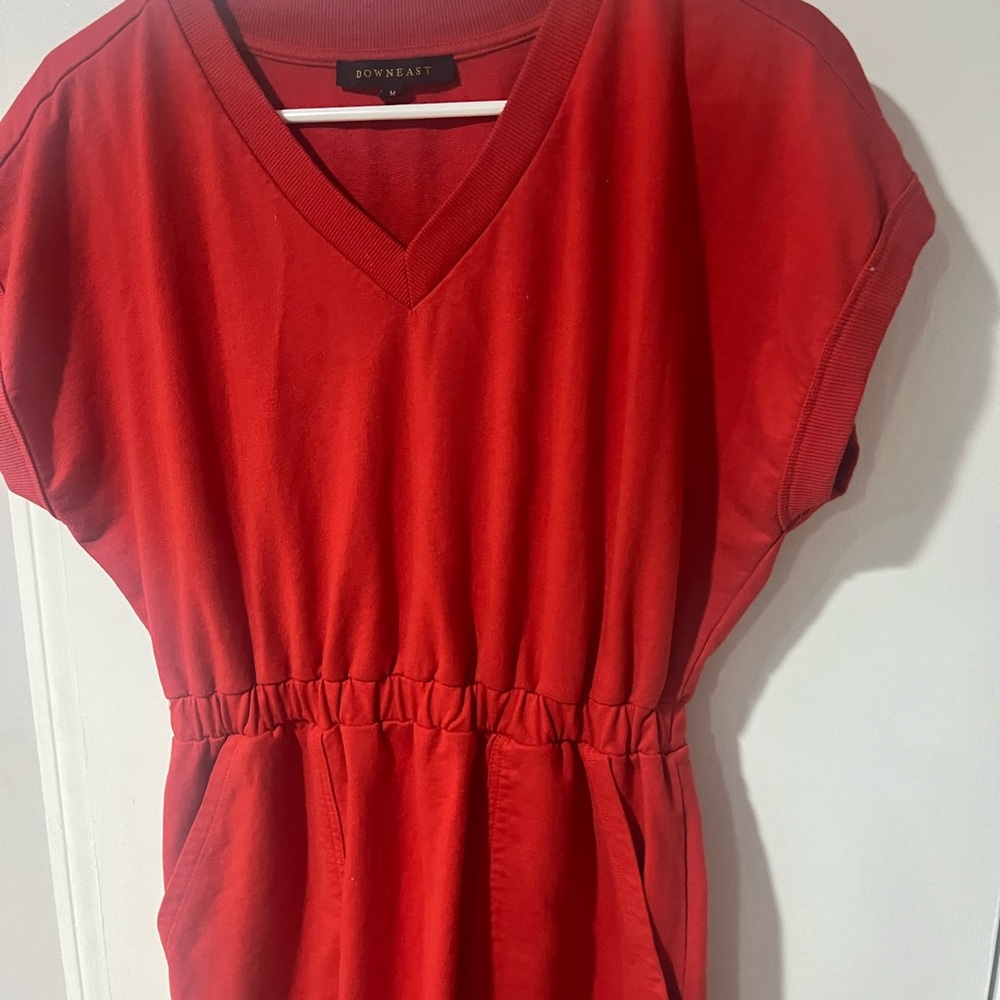 DownEast Vibrant Red Knit Top